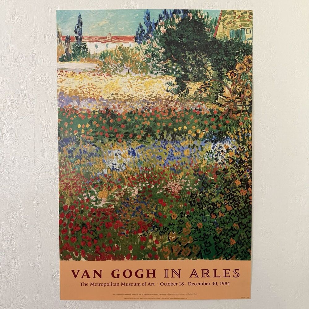 Van Gogh in Arles Poster Flowering Garden The Metropolitan Museum of Art 36x24”